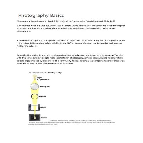 Photography basics 