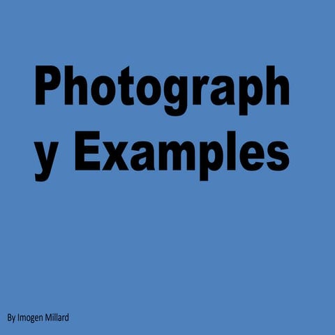 Rules of Photography