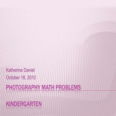 Photography math problems