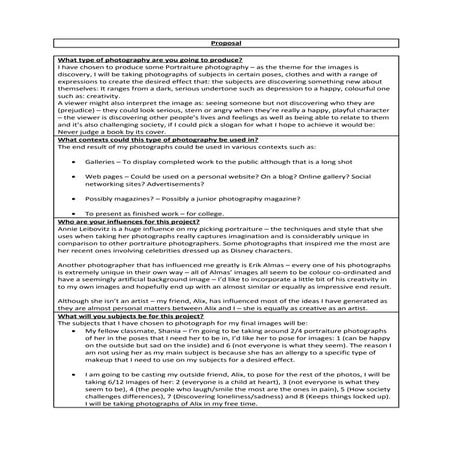 Photography proposal tho