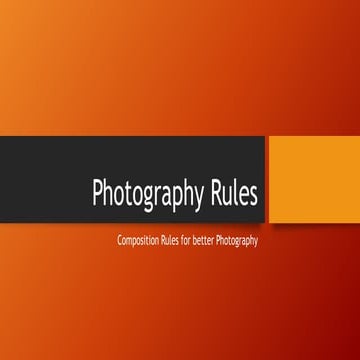 Photography rules