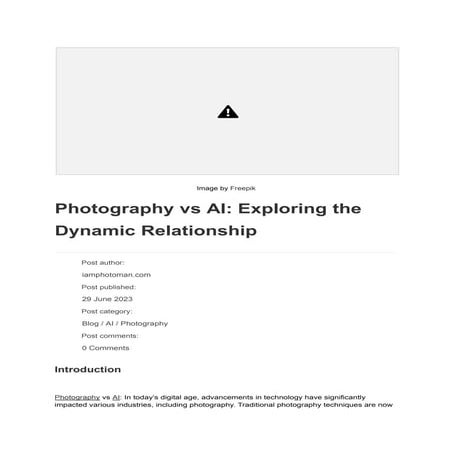 Photography vs AI Exploring the Dynamic Relationship.pdf
