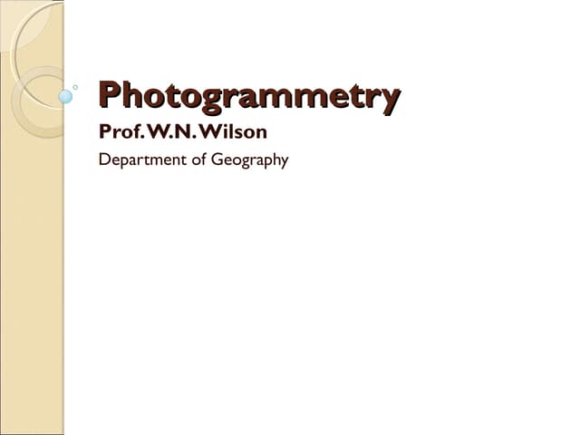 Photogrammetry