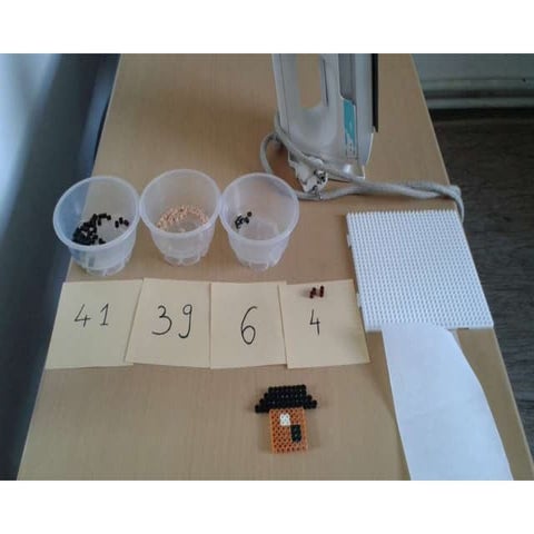 Photo instructions beads house -  motor skills