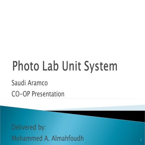 Photo Lab Unit System