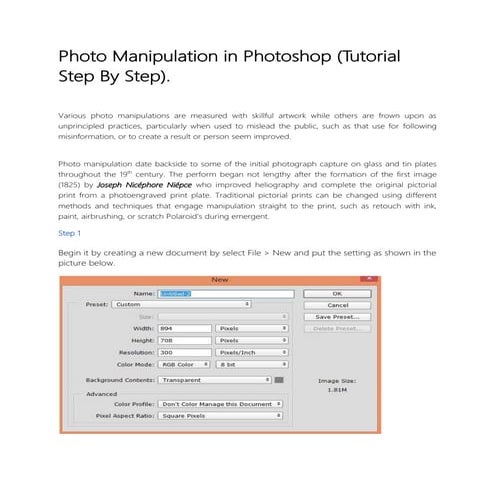 Photo Manipulation Tutorial (Step by Step Process)