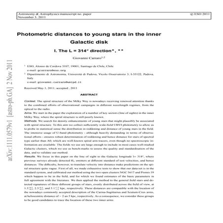 Photometric distances to_young_stars_in_galactic_disk