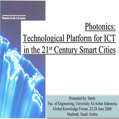 Photonics Technological Platform For Ict By Sar Sardy, Noor