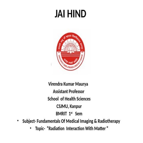 photon interaction with matter for radiology