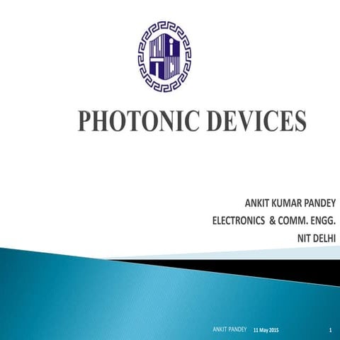 PHOTONIC DEVICES INTRODUCTION