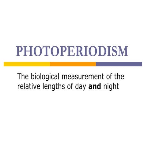 Photoperiodism