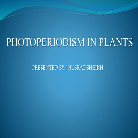 Photoperiodism