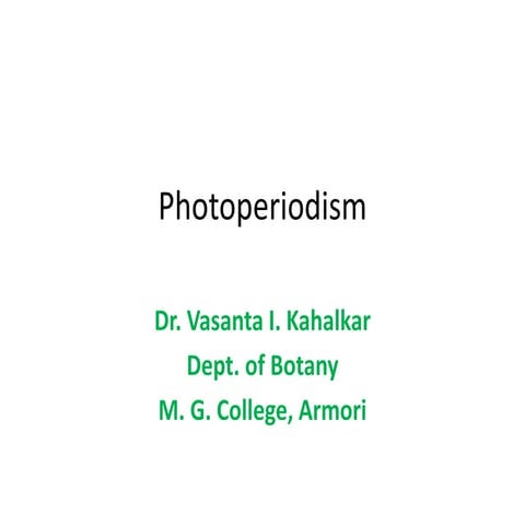 Photoperiodism