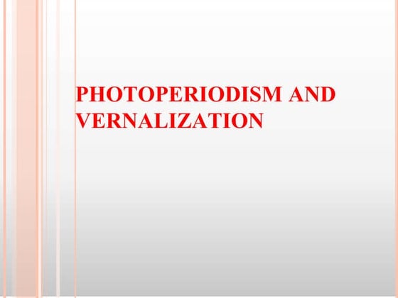 Photoperiodism | PPT | Endocrine and Metabolic Diseases | Diseases and ...