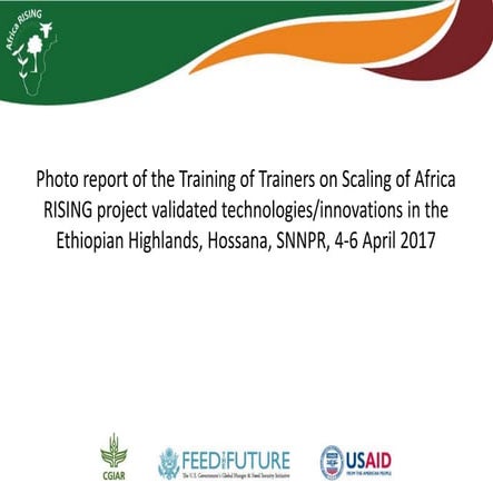 Photo report of the Training of Trainers on Scaling of Africa RISING Project ...