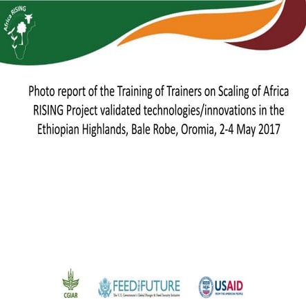 Photo report of the Training of Trainers on Scaling of Africa RISING Project ...