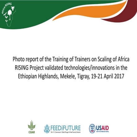 Photo report of the Training of Trainers on Scaling of Africa RISING Project ...