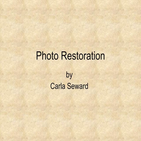 Photo Restoration | PPT