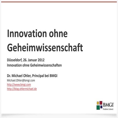 Photos And Feedack From Innovation Workshop In Dusseldorf