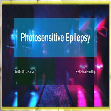 Photosensitive epilepsy