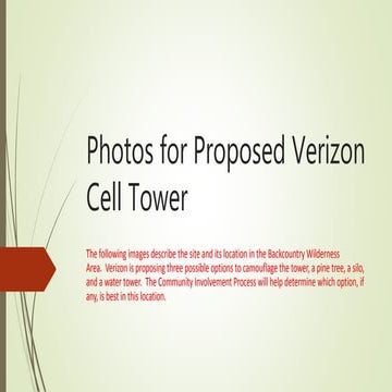 Photos for Proposed Verizon Cell Tower