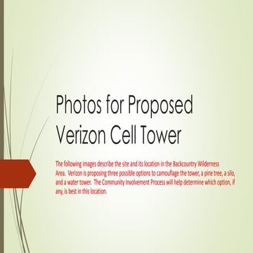 Photos for Proposed Verizon Cell Tower