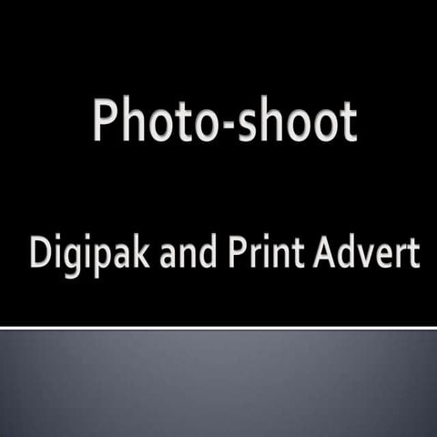 Photoshoot for digipak