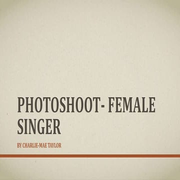 Photoshoot  female singer