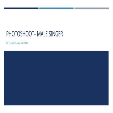 Photoshoot  male singer