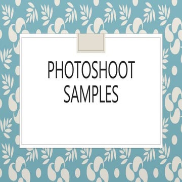 Photoshoot Samples