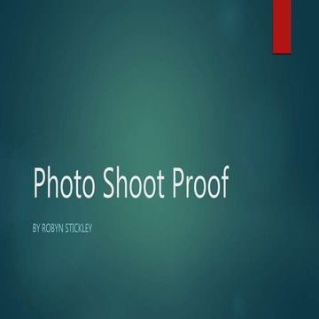 Photo shoot proof | PPT