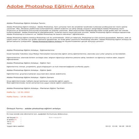 Photoshop egitimi-antalya