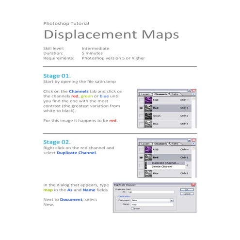 Photoshop Tutorial  Displacement Maps