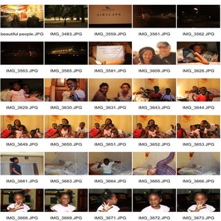 Photoshop contact sheet