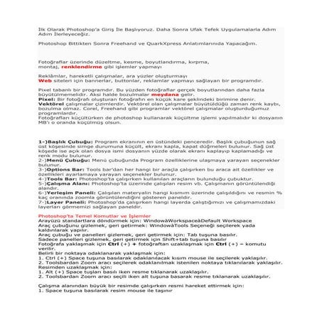 Photoshop ders notları