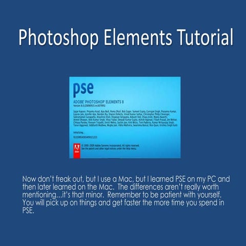 Photoshop Elements Tutorial