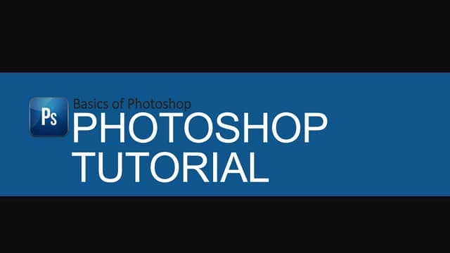 Photoshop intro to basics