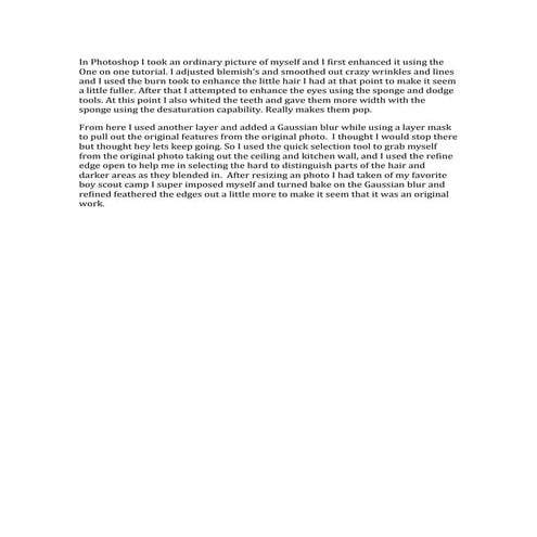 Photoshop project overview