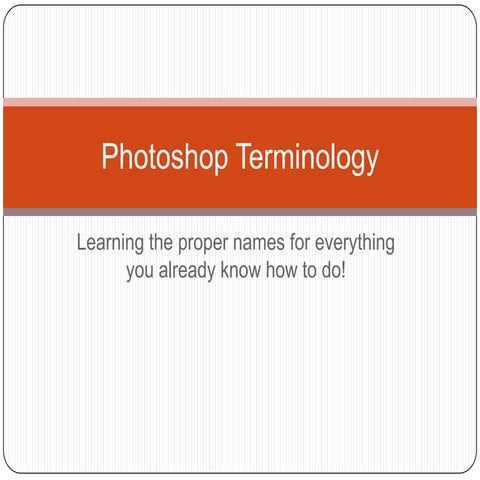 Photoshop terminology