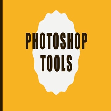 Photoshop tools