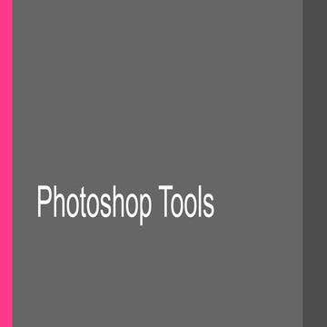 Photoshop tools 
