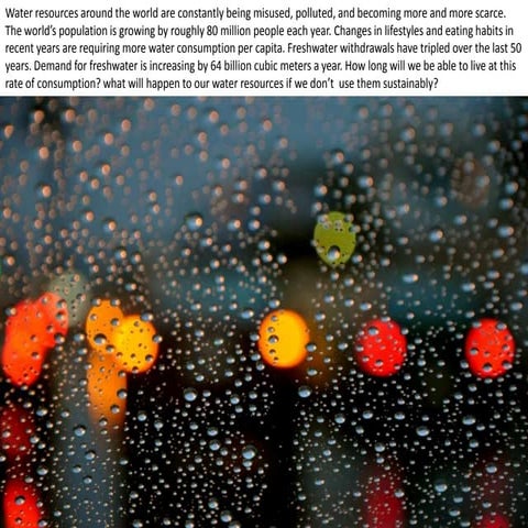 Water scarcity, climate change and human waterfootprint