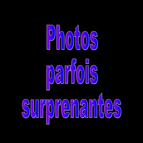 Photos surprenantes