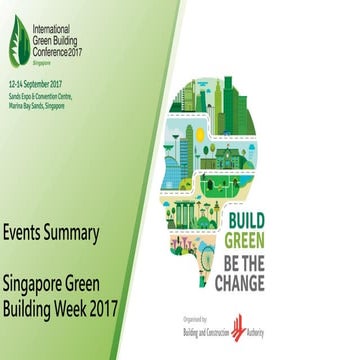 Highlights of Singapore Green Building Week 2017