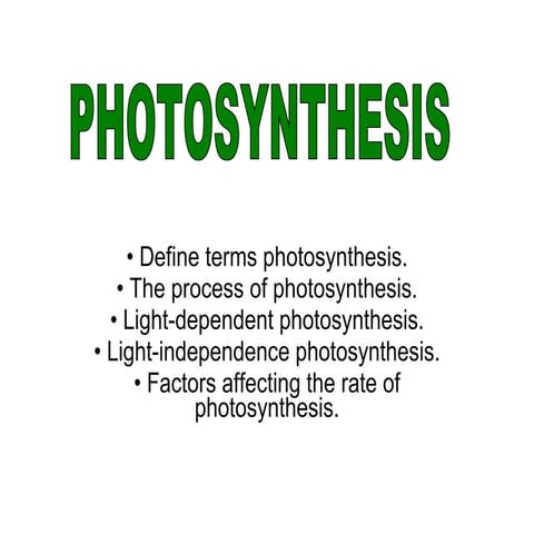 Photosynthesis