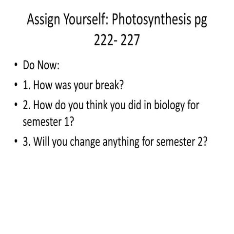 Photosynthesis