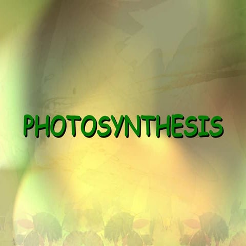 Photosynthesis with turning point qs ppt
