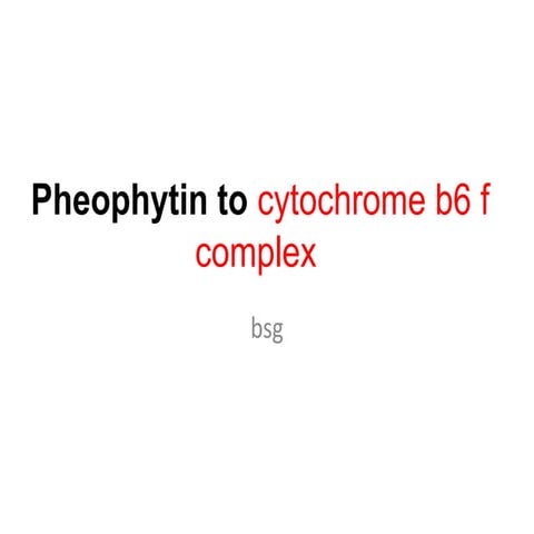 Photosynthesis-2- light reaction - Q-CYCLE