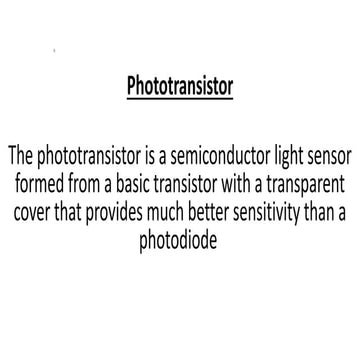Phototransistors