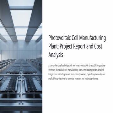 Detailed Analysis: Photovoltaic Cell Manufacturing Plant Project Report ...